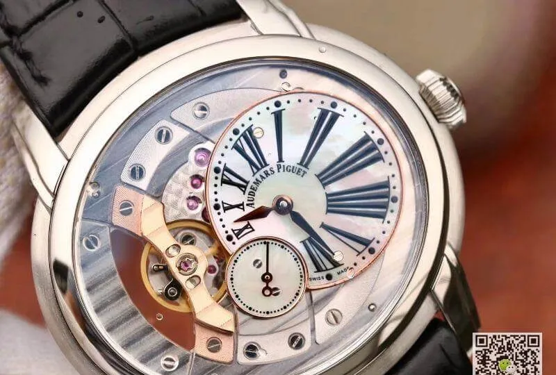 Audemars Piguet Millenary 4101 15350ST.00.D002CR.02 V9 Factory 1:1 Best Edition Replica Watch Swiss ETA4101 Skeleton Dial Black Leather Strap